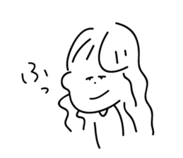 girl in a bad mood. sticker #14144501