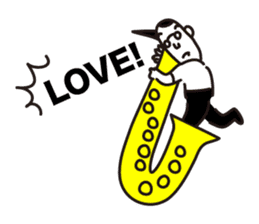A man living in saxophone. Part3 sticker #14145184