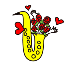 A man living in saxophone. Part3 sticker #14145185