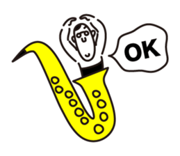 A man living in saxophone. Part3 sticker #14145187