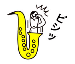A man living in saxophone. Part3 sticker #14145192