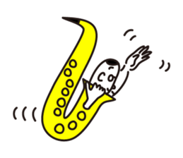 A man living in saxophone. Part3 sticker #14145195