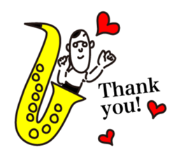 A man living in saxophone. Part3 sticker #14145196