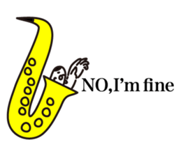 A man living in saxophone. Part3 sticker #14145198