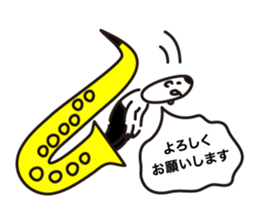 A man living in saxophone. Part3 sticker #14145200