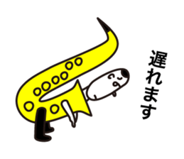 A man living in saxophone. Part3 sticker #14145203