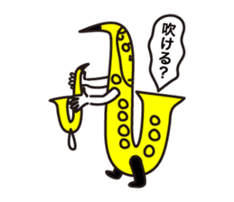 A man living in saxophone. Part3 sticker #14145205