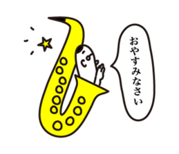 A man living in saxophone. Part3 sticker #14145221
