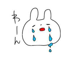 Glittering rabbit sticker #14146459