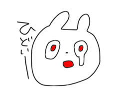 Glittering rabbit sticker #14146460