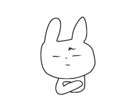 Glittering rabbit sticker #14146464