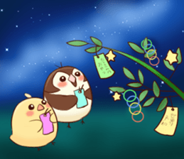 Chicks and sparrows 2 sticker #14148666