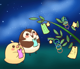 Chicks and sparrows 2 sticker #14148666