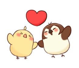 Chicks and sparrows 2 sticker #14148683