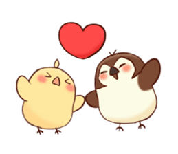 Chicks and sparrows 2 sticker #14148683