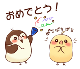 Chicks and sparrows 2 sticker #14148684