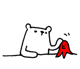 Mr.Shiroyama is a small polar bear.2 sticker #14148799