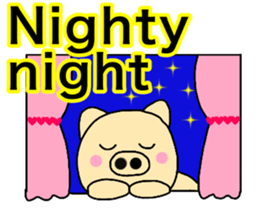 Pig English & Japanese sticker #14148903