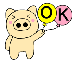 Pig English & Japanese sticker #14148910