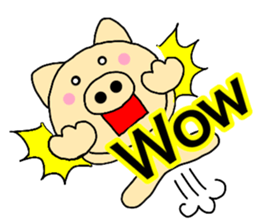 Pig English & Japanese sticker #14148912