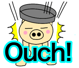 Pig English & Japanese sticker #14148927