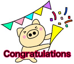 Pig English & Japanese sticker #14148940