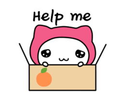 Pink Riding Hood Cat sticker #14150463