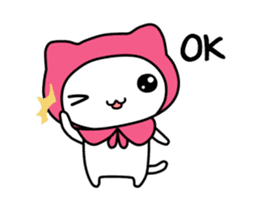 Pink Riding Hood Cat sticker #14150464