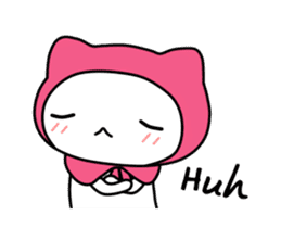 Pink Riding Hood Cat sticker #14150468
