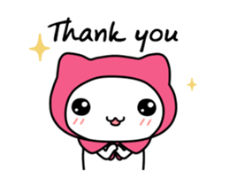 Pink Riding Hood Cat sticker #14150470