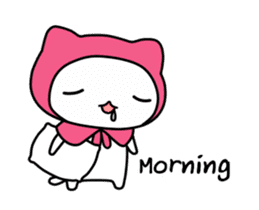 Pink Riding Hood Cat sticker #14150472