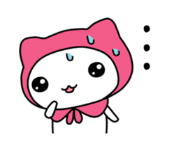 Pink Riding Hood Cat sticker #14150476
