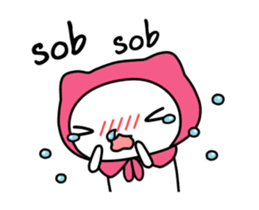 Pink Riding Hood Cat sticker #14150477