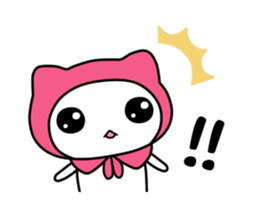 Pink Riding Hood Cat sticker #14150479