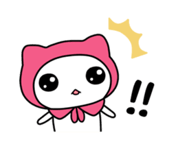 Pink Riding Hood Cat sticker #14150479