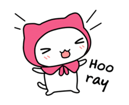 Pink Riding Hood Cat sticker #14150482
