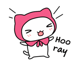 Pink Riding Hood Cat sticker #14150482