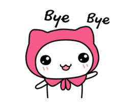 Pink Riding Hood Cat sticker #14150485