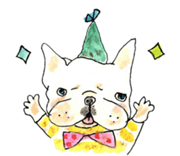 LOVE FrenchBulldog Cream sticker #14152734