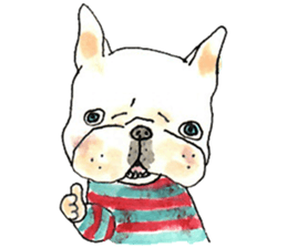 LOVE FrenchBulldog Cream sticker #14152736