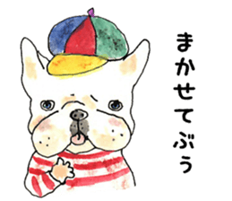 LOVE FrenchBulldog Cream sticker #14152741