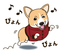 A sticker willingly. Welsh Corgi Winter sticker #14153275