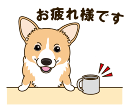 A sticker willingly. Welsh Corgi Winter sticker #14153276