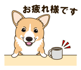 A sticker willingly. Welsh Corgi Winter sticker #14153276