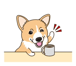 A sticker willingly. Welsh Corgi Winter sticker #14153277