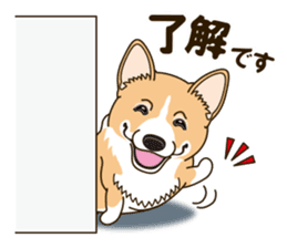 A sticker willingly. Welsh Corgi Winter sticker #14153279