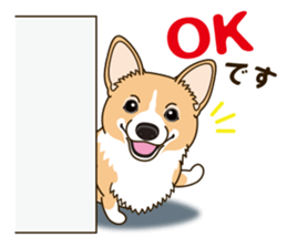 A sticker willingly. Welsh Corgi Winter sticker #14153280