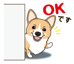 A sticker willingly. Welsh Corgi Winter sticker #14153280
