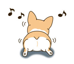 A sticker willingly. Welsh Corgi Winter sticker #14153290