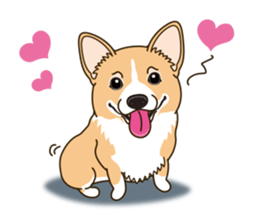 A sticker willingly. Welsh Corgi Winter sticker #14153299